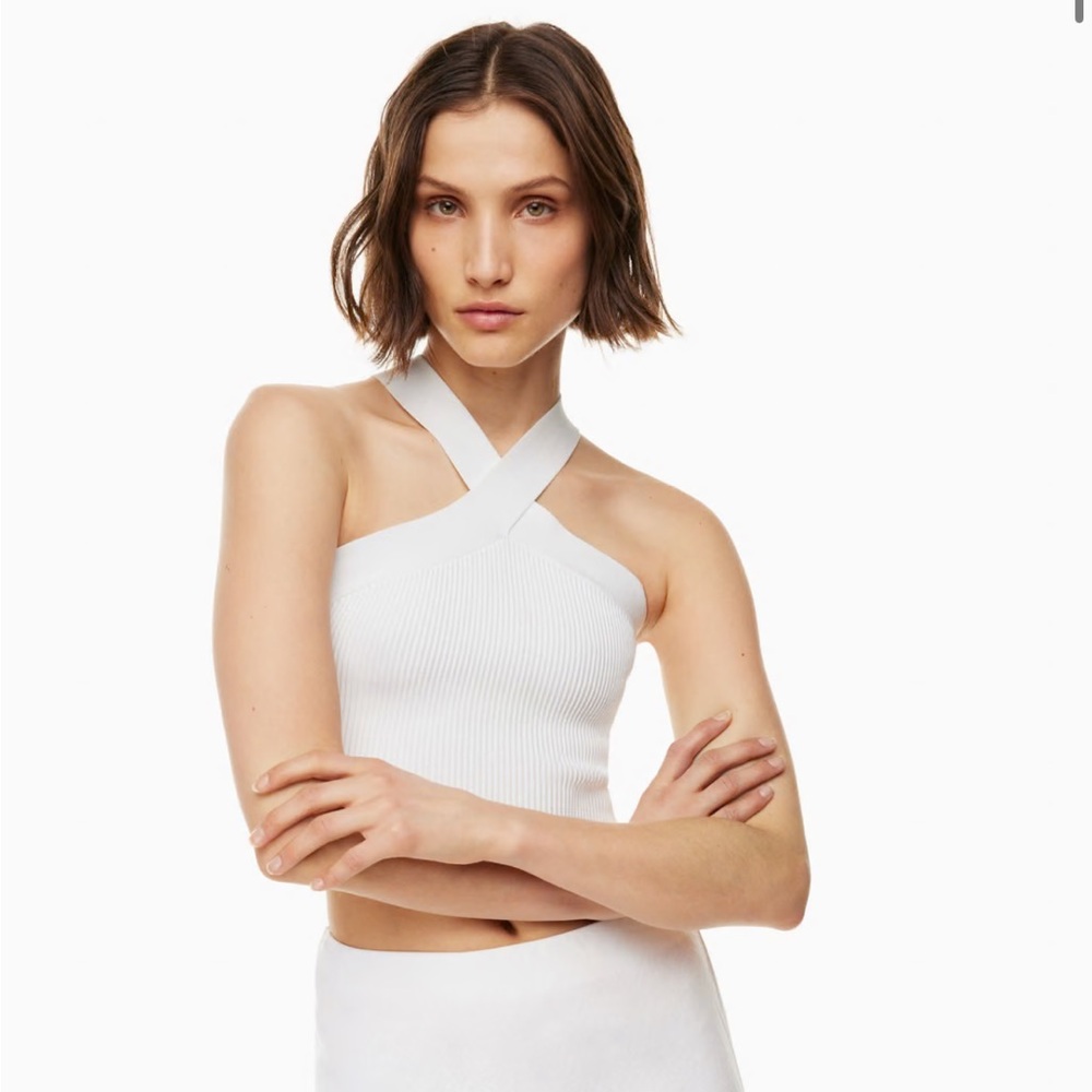 Aritzia Babaton criss cross cropped tank